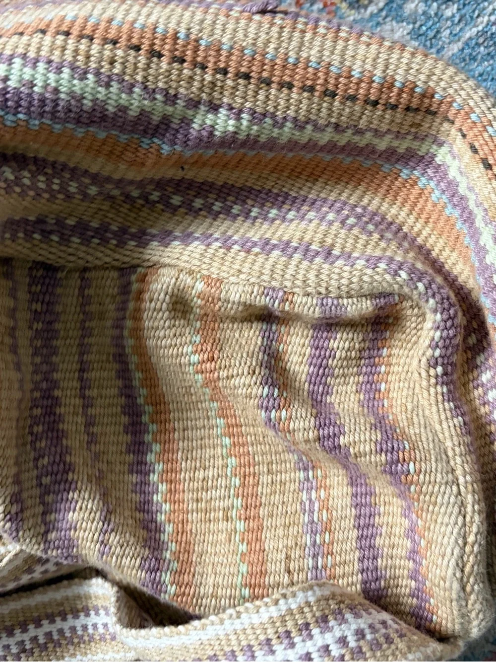 Handmade woven small backpack